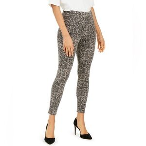 Spanx Taupe Snakeskin Print Ankle Jean-Ish Leggings